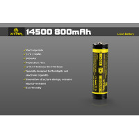 XTAR 14500 RECHARGEABLE BATTERY XTAR 14500 RECHARGEABLE BATTERY